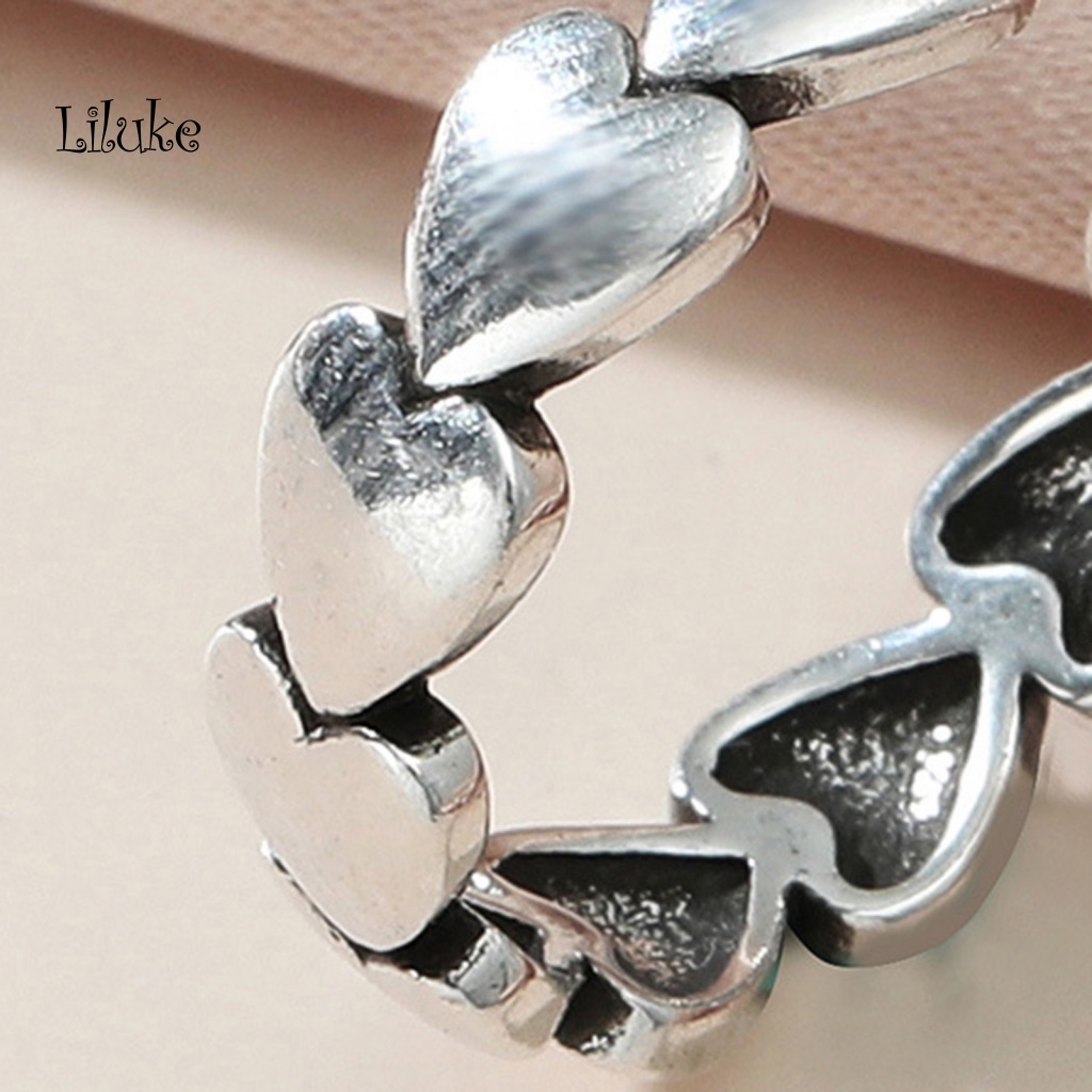 Nhẫn Hợp Kim Hở Trang Trí Hình Trái Tim Thời Trang Cho Nữ