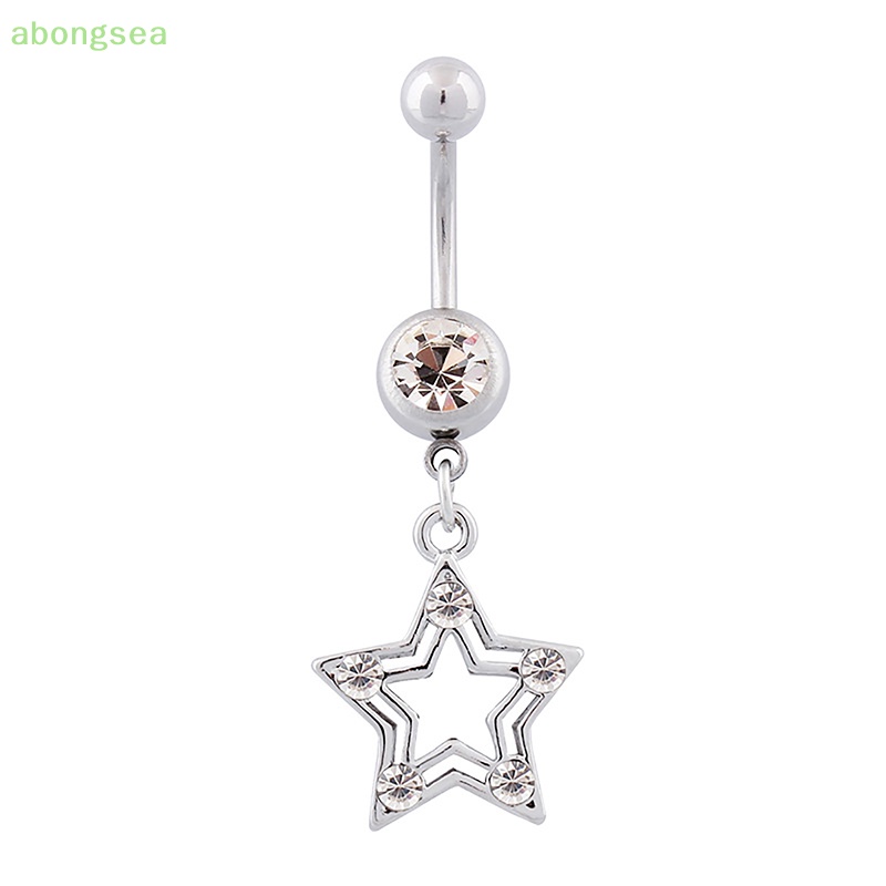 Khuyên Rốn Bằng Thép Không Gỉ Đính Đá Hình Ngôi Sao Thời Trang Cho Nữ