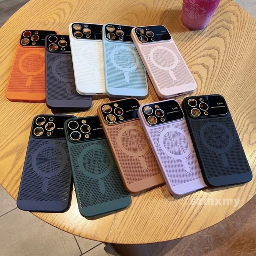 Ốp Điện Thoại Cứng Nam Châm Làm Mát Chống Sốc Sang Trọng Cho Iphone 14 13 11 12 Pro Max