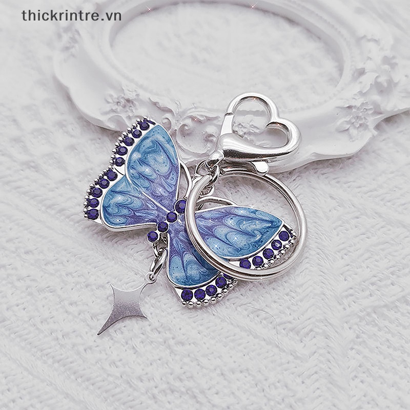 Móc Khóa Hình Bướm Bằng Hợp Kim Phong Cách Vintage