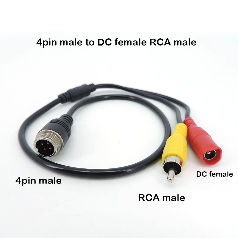 1 Dây Cáp Nối Mở Rộng M12 4Pin MALE Sang BNC DC RCA FEMALE Cho CCTV Camera An Ninh vnk3