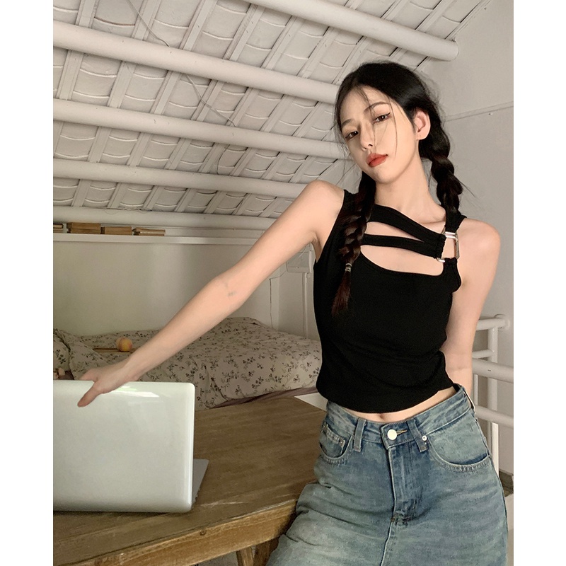 Áo Tank Top Màu Trơn Thiết Kế Mới Thời Trang Mùa Hè Dành Cho Nữ