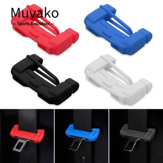 MUVAKO Vỏ Bọc Dây Đai An Toàn Bằng Silicon Chống Va Chạm Có Nút Bấm Gắn Ghế Ngồi Xe Hơi Nhiều Màu Sắc