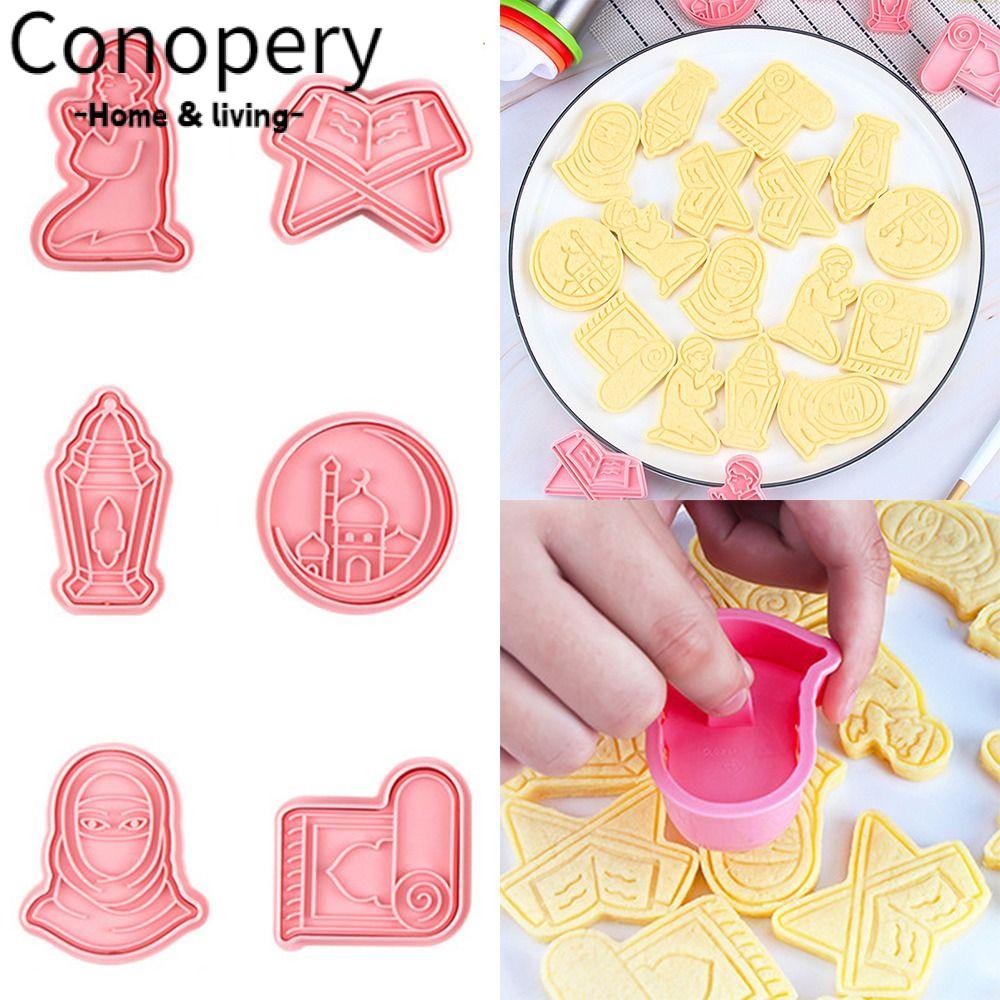 CONOPERY Bộ 6 Khuôn Cắt Bánh Quy Phong Cách Hồi Giáo