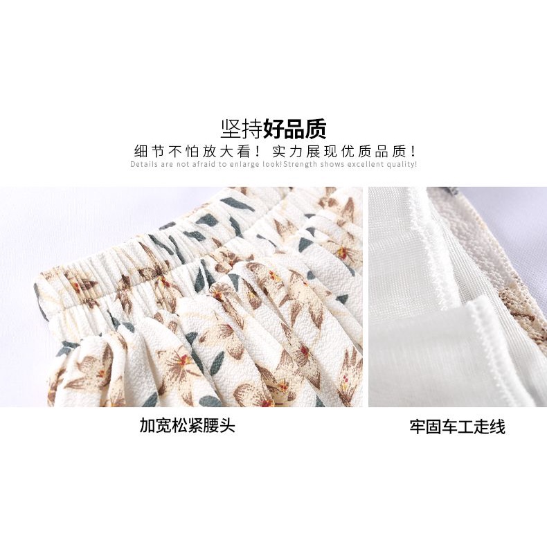 Quần Short Voan Ống Rộng In Họa Tiết Phong Cách Mới Mùa Hè Cho Nữ