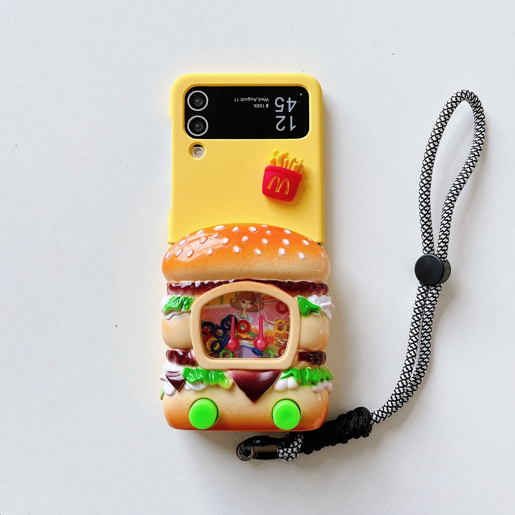 Ốp Điện Thoại Hình 3D Dễ Thương Có Dây Đeo Cho Samsung Galaxy Z Flip 4 Z Flip 3 Premium Samsung Z Flip4 Z Flip3