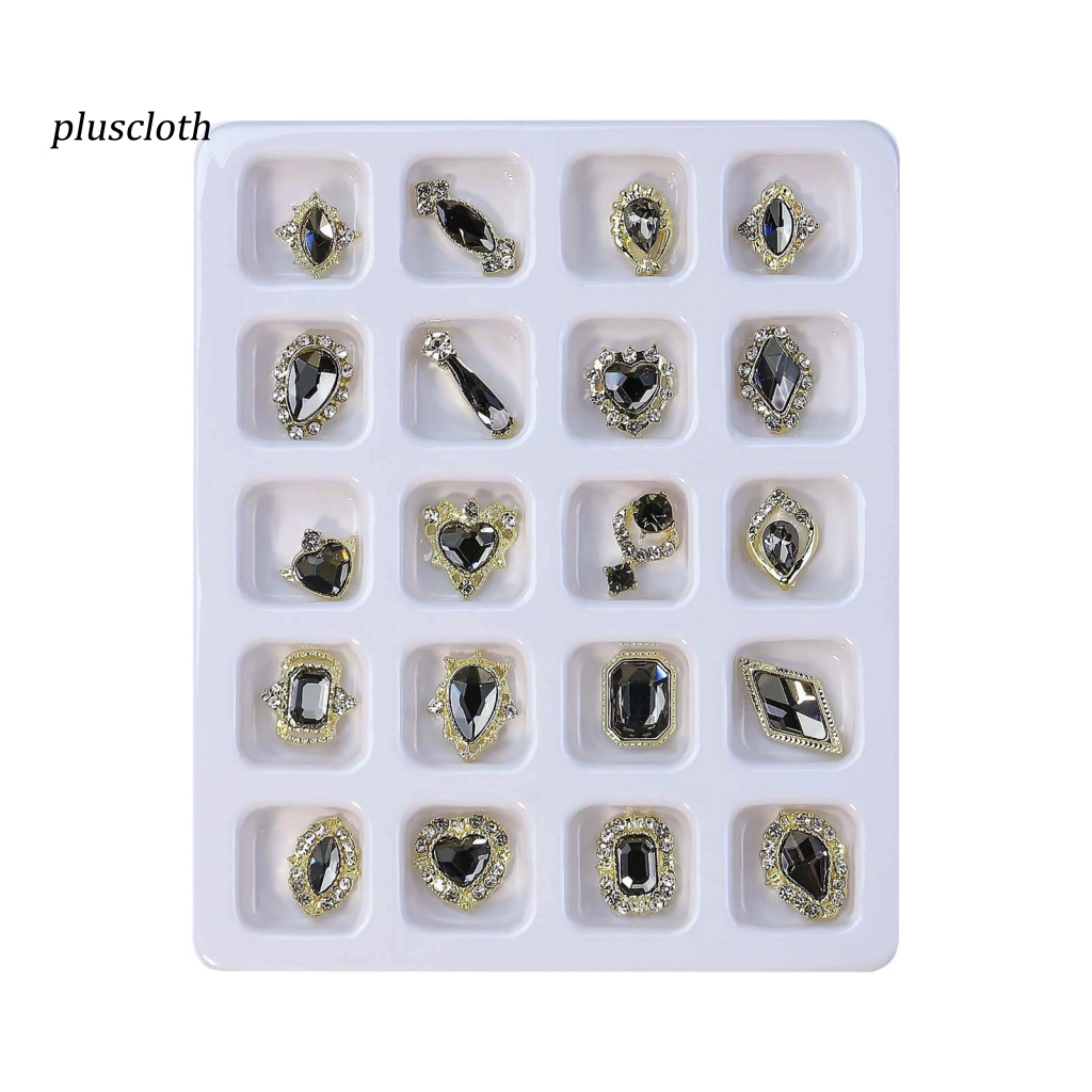 Hộp 20 Hạt Kim Cương Giả Lấp Lánh Trang Trí Móng Tay