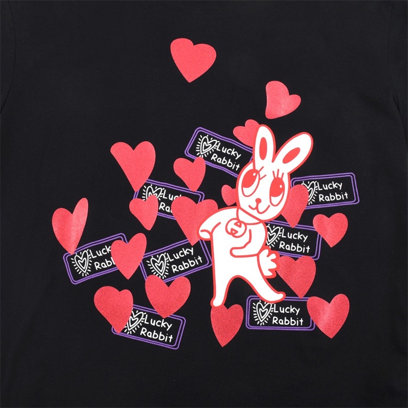 Áo Thun Tay Ngắn Cổ Tròn In Hình Trái Tim Thời Trang Xuân Hè Mới Nhất Năm 2023 G8U88