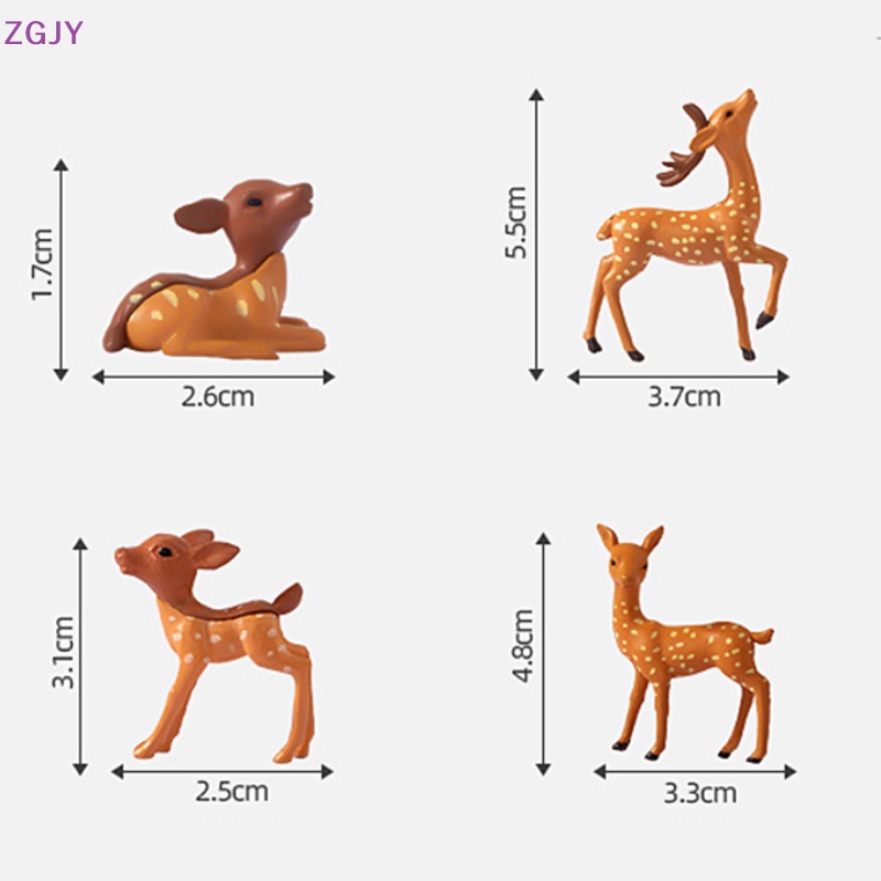 Mô Hình Hươu Cao Cổ Mini Bằng PVC Trang Trí Vườn Mới