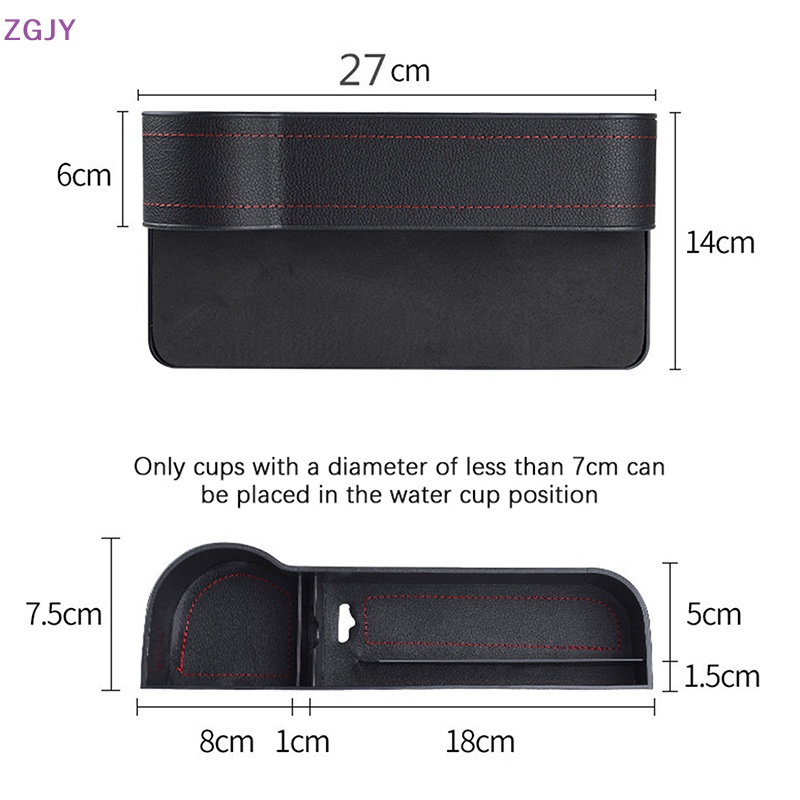 Hộp Da Đựng Cốc / Thẻ / Điện Thoại Chống Rò Rỉ Thông Dụng Gắn Khe Hở Ghế Ngồi Xe Hơi Mới