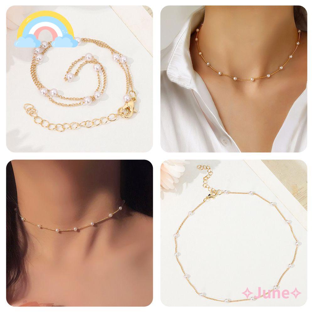 JUNE Vòng cổ Chuỗi Hạt Phong Cách Gothic Thời Trang