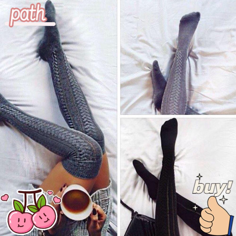 PATH Vớ Dài Ngang Đùi Giữ Ấm Mùa Đông Thời Trang