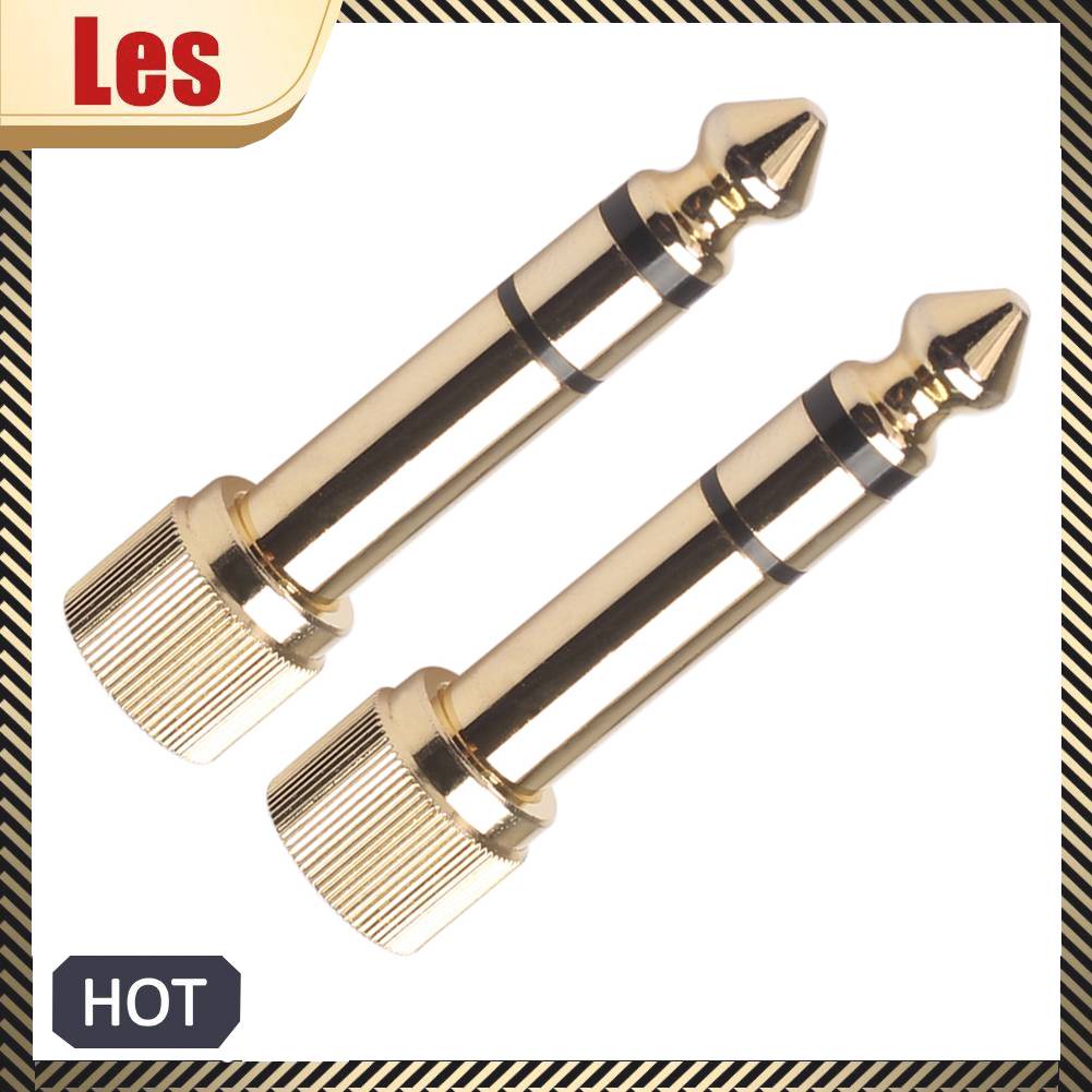 Set 1 / 2 Đầu Nối Jack 6.35mm Male Sang 3.5mm Female