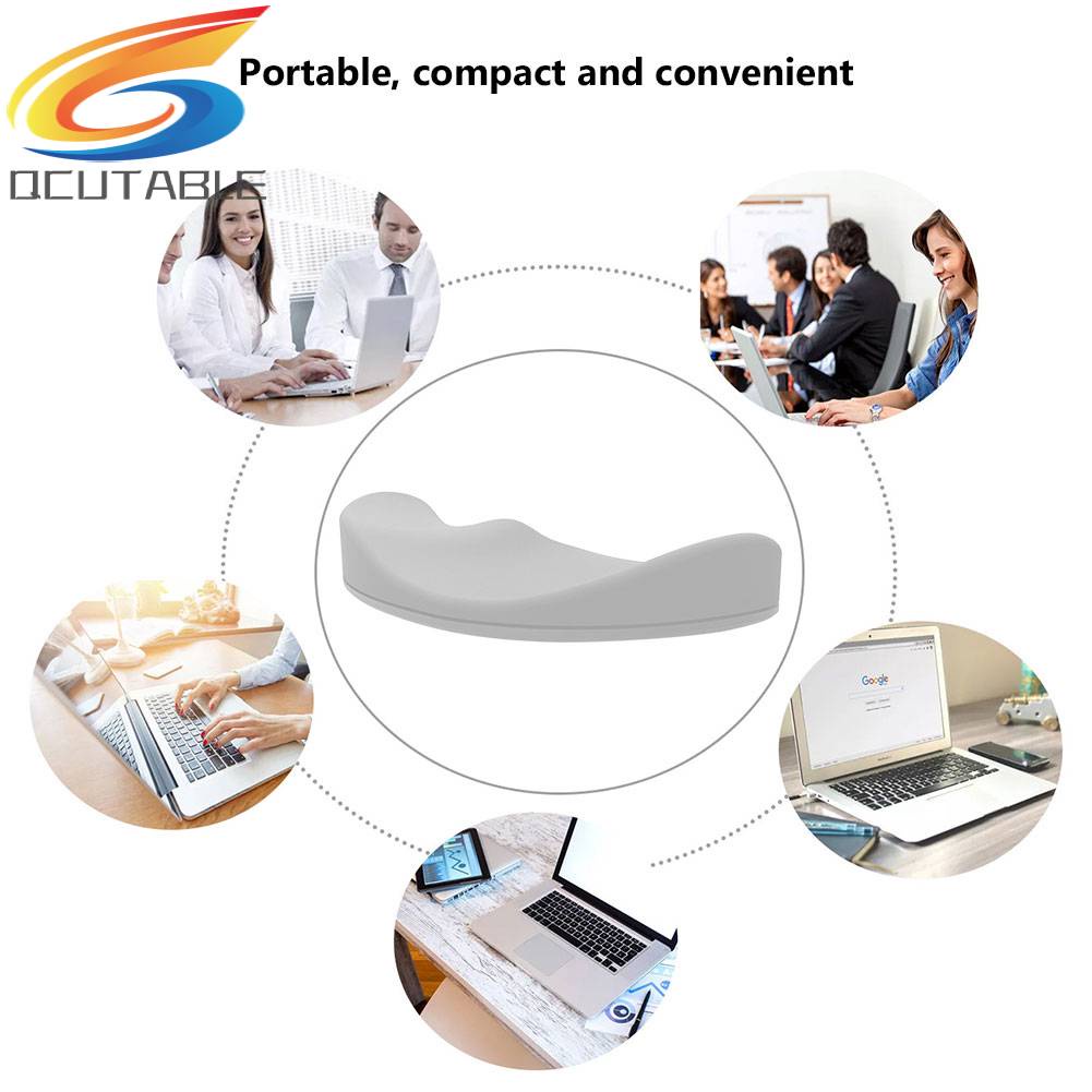 Tấm Lót Chuột Bằng Silicon Mềm Có Đệm Kê Cổ Tay Cho PC / Văn Phòng