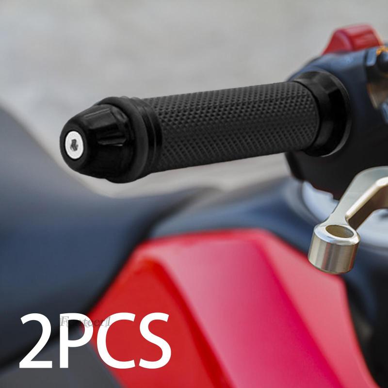 Set 2 Vỏ Bọc Tay Lái Xe Máy Bằng Hợp Kim Nhôm Và Cao Su Kích Thước 22mm Fenteer1