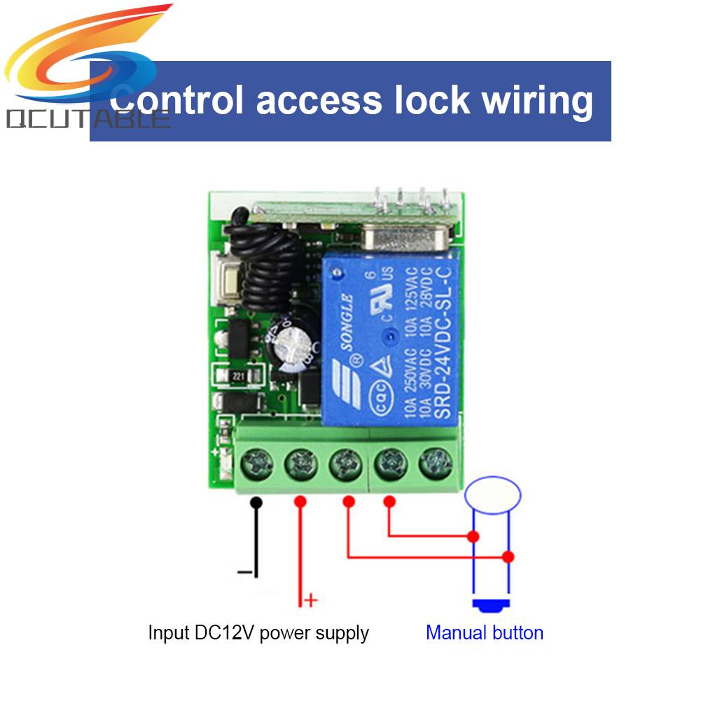 Điều Khiển Từ Xa 1CH DC12V Với Mô-Đun Nhận 315MHz / 433.92MHz Cho Cửa Điện