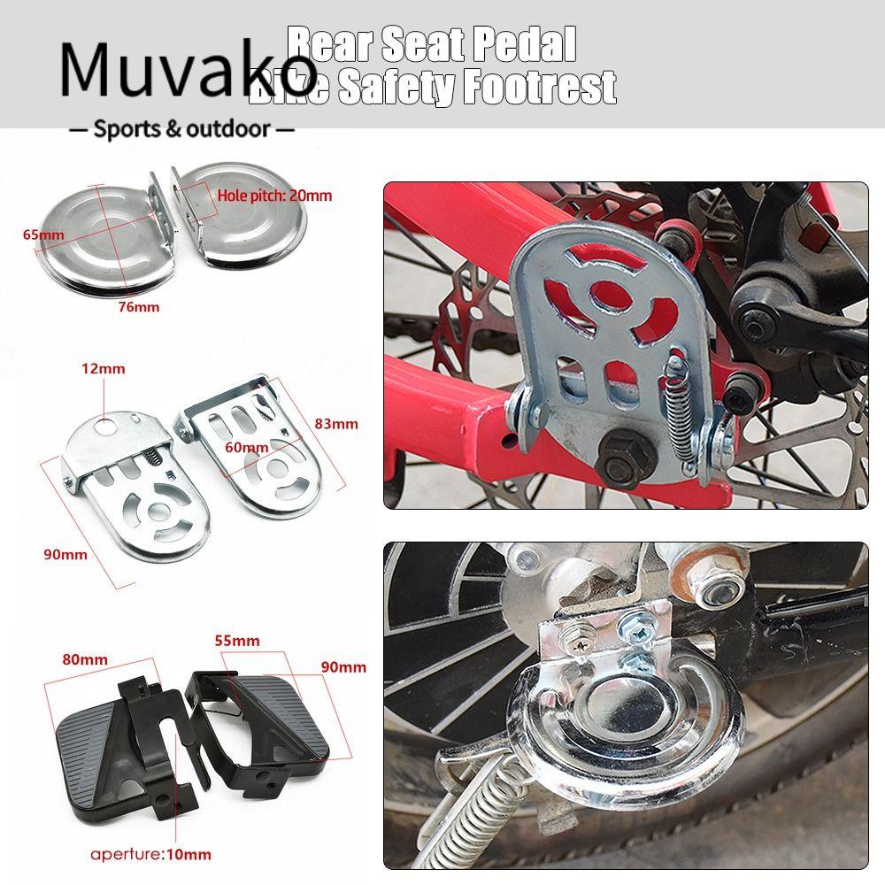 MUVAKO 1 Cặp Bàn Đạp Sau Xe Đạp Bằng Sắt  Chất Lượng Cao