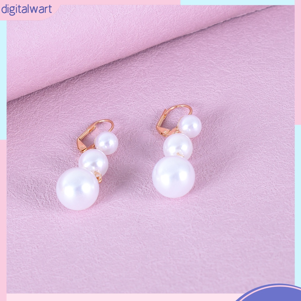 [DG] Bông Tai Dáng Dài Tua Rua Đính Ngọc Trai Cổ Điển Hợp Thời Trang Cho Nữ