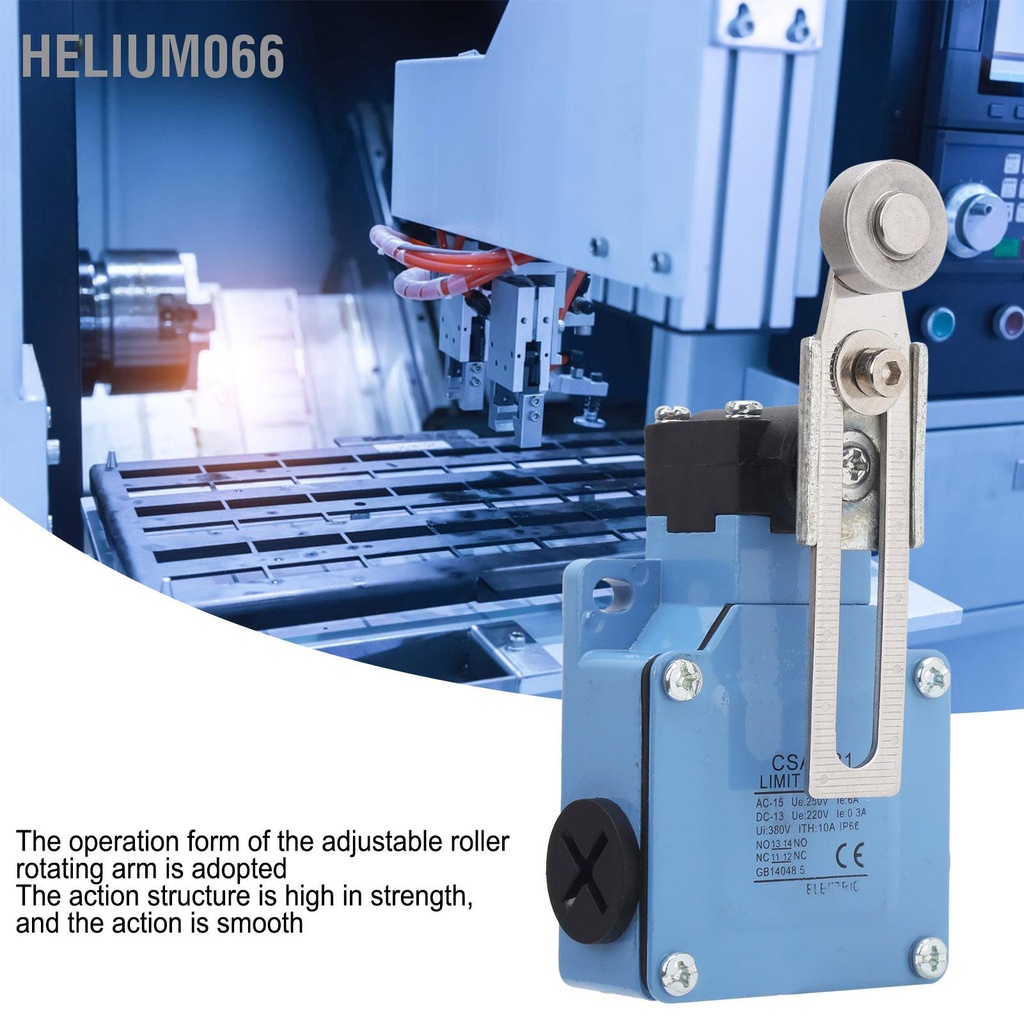 Helium066 Công tắc giới hạn BERM Đặt lại tự động với tay quay con lăn có thể điều chỉnh CSA-031 cho máy móc