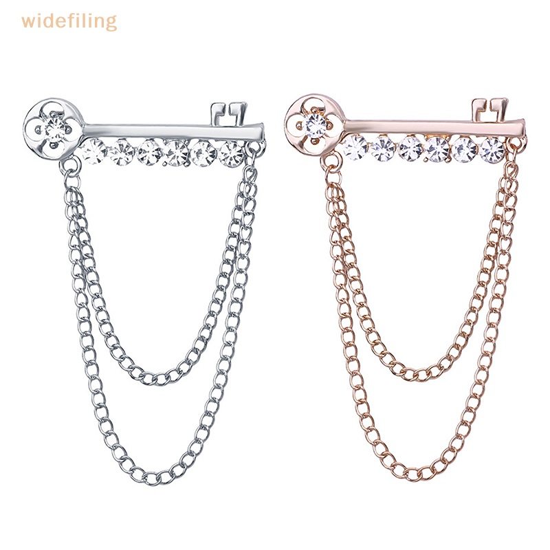 Trâm Cài Áo Kim Loại Phối Tua Rua Đính Đá Thời Trang Hàn Quốc Cho Nam