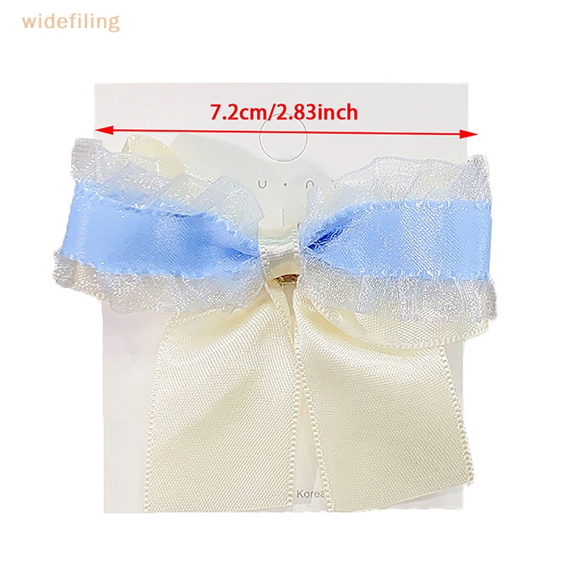 Kẹp Tóc Đính Nơ Lưới Thời Trang Ngọt Ngào Cho Bé Gái