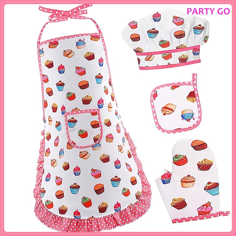 Bộ Tạp Dề + Nón Xinh Xắn Cho Bé Trai Gái