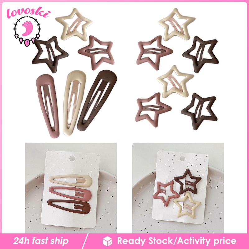 Set 10 Kẹp Tóc Màu Đỏ Phong Cách Anime