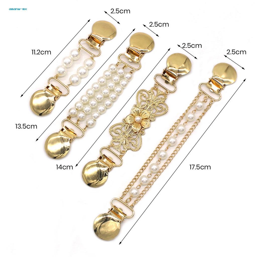 Ghim Cài Cổ Áo Đính Ngọc Trai Nhân Tạo Thời Trang Cho Nữ