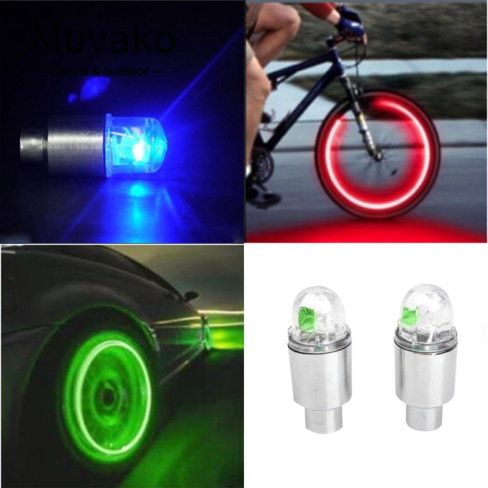 MUVAKO Set 2 Đèn LED Gắn Bánh Xe Đạp Tạo Hiệu Ứng Lửa Thời Trang