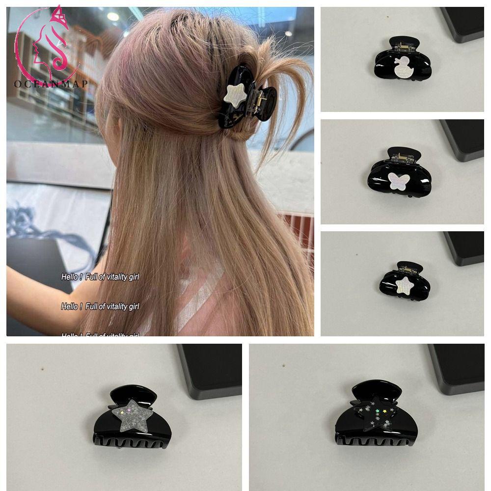 Kẹp Tóc Acrylic Hình Ngôi Sao / Trái Tim Dễ Thương Cho Nữ Y2k