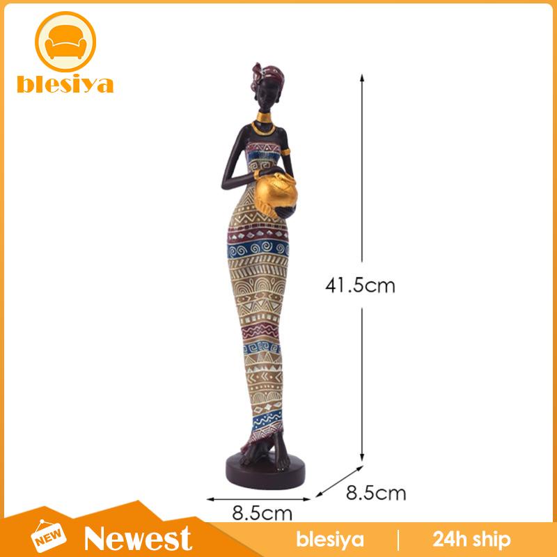 [Blesiya] Tượng Người Phụ Nữ Châu Phi Mới Lạ Cho Lối Đi / Tủ Tivi / Tủ