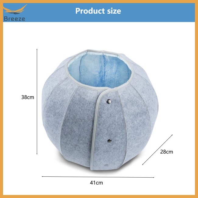 Nhà Bán Nguyệt Bằng Vải Nỉ Thoáng Khí Gấp Gọn Được Đa Năng Dành Cho Mèo Kennel