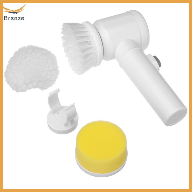 Bàn Chải Vệ Sinh Nhà Bếp Điện Tử Cầm Tay 5 Trong 1 Có Thể Sạc Lại Kèm 3 Đầu Cọ Vệ Sinh