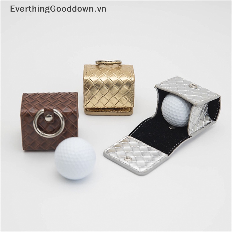 Everthinggooddown Túi Đeo Hông Mini Bằng Da PU Hình Vuông Đựng Bóng Golf Chống Thấm Nước
