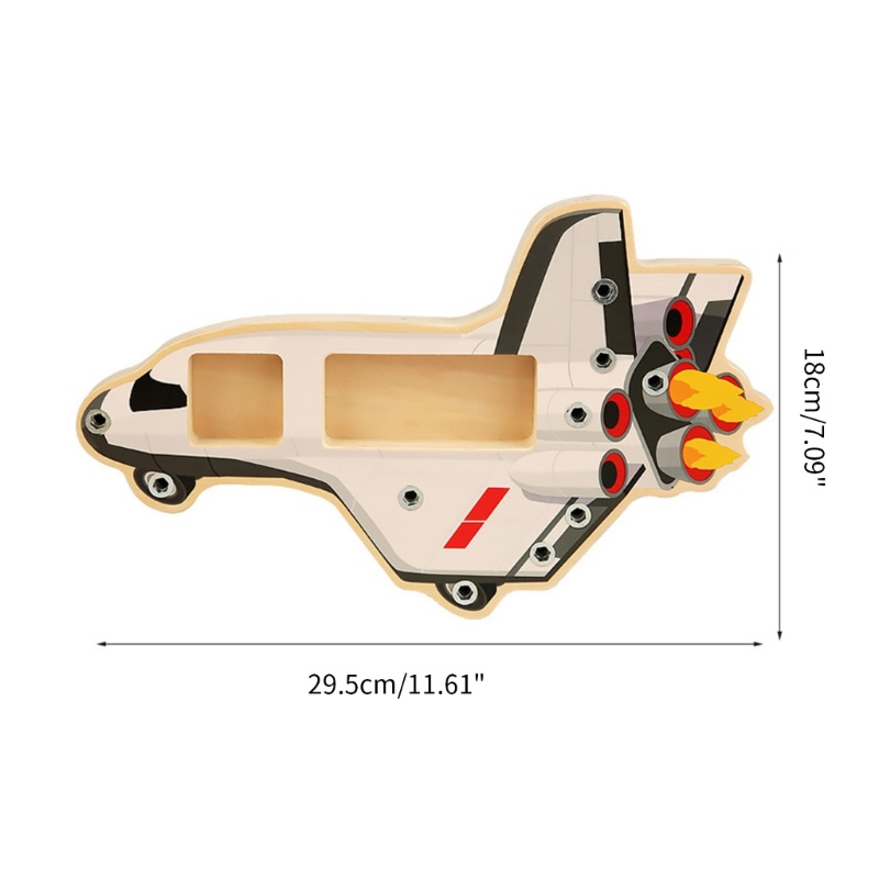 Đồ Chơi Bảng Xếp Hình Tàu Không Gian Montessori Giúp Phát Triển Trí Thông Minh Cho Bé