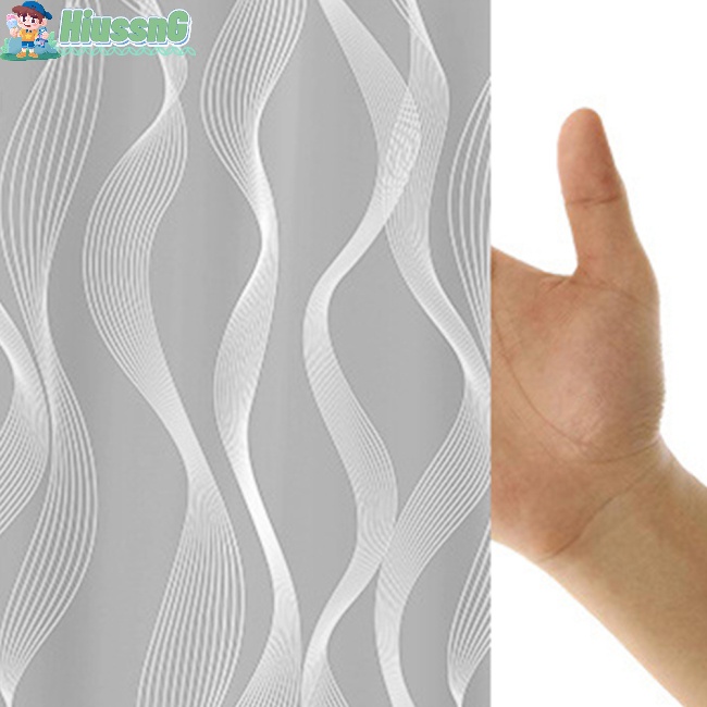 Rèm Che Bồn Tắm Chống Thấm Nước Họa Tiết Kẻ Sọc Kèm Móc Treo Tiện Dụng Cho Gia Đình / Khách Sạn