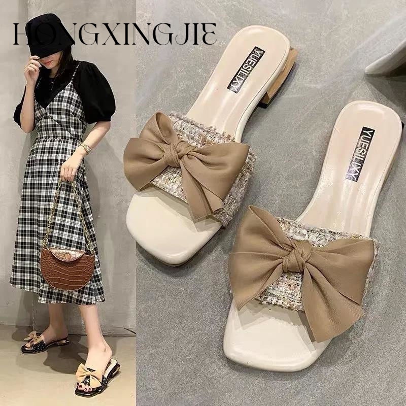 HONGXINGJIE dép sandal nữ dép đế cao Xu hướng thời trang năm 2023NEW      0621015