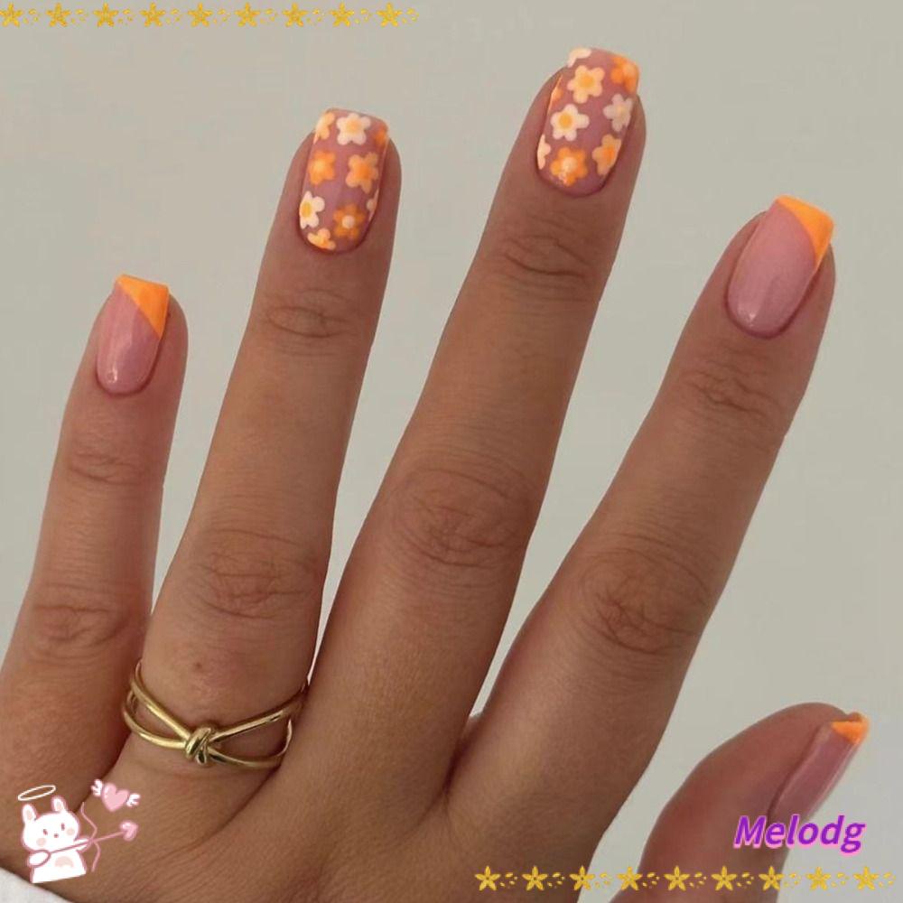 Bộ Móng Tay Giả Đầu Vuông Dạng Nhấn Dễ Tháo Rời Thời Trang Cho Nữ