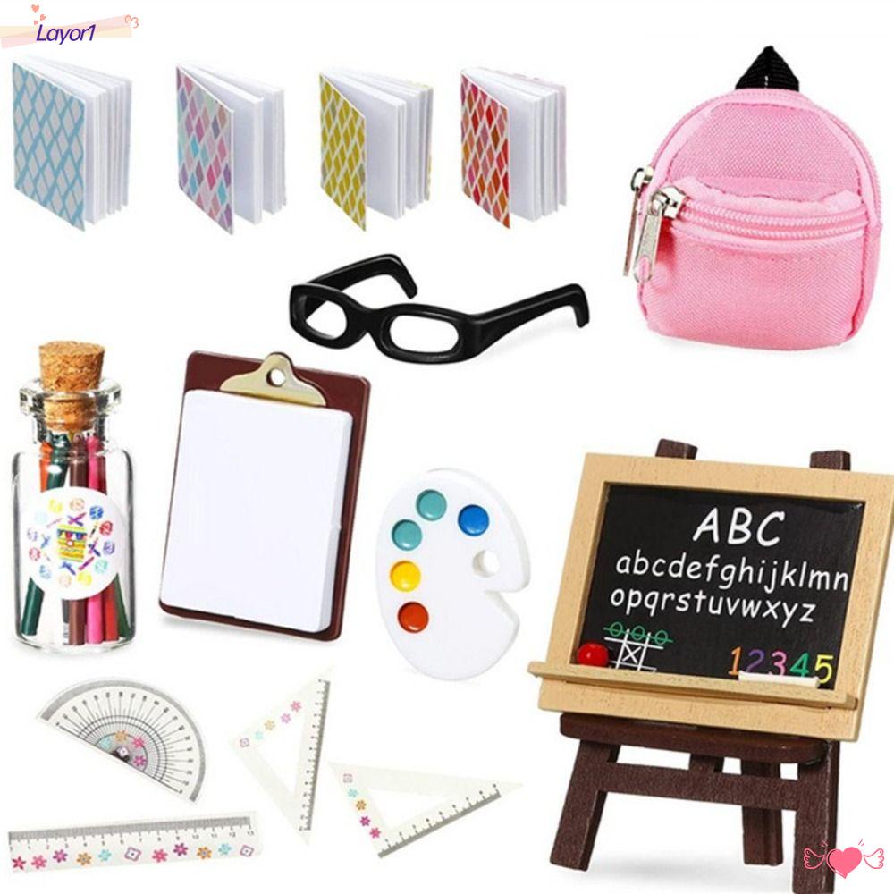 LAYOR1 1 Set Bút Chì Trang Điểm Thay Đổi Sách Đồ Chơi Cho Búp Bê