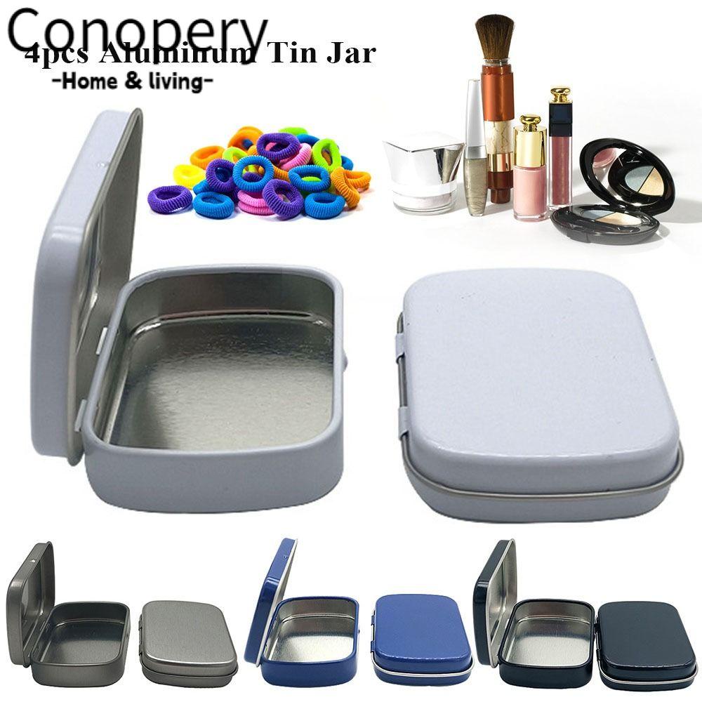 CONOPERY Set 4 Lọ Thiếc Nhôm Đựng Nến / Kem / Son Dưỡng Có Thể Đổ Đầy