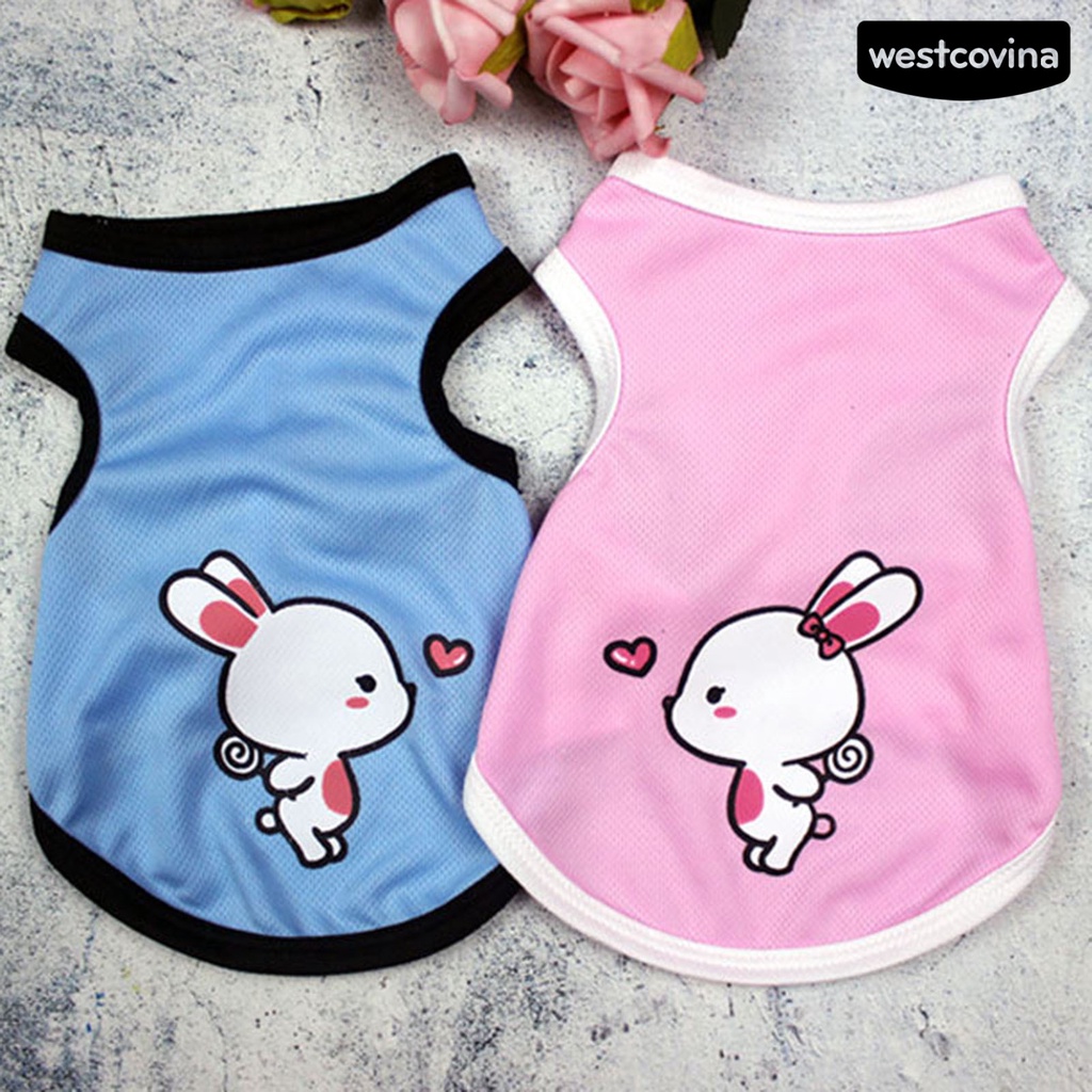 [COD]♞Áo Lưới Thoáng Khí In Họa Tiết Hoạt Hình Dành Cho Cún Cưng