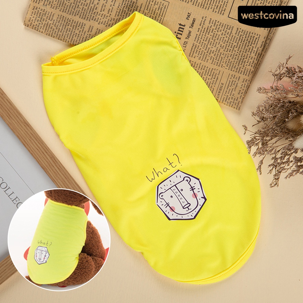 [COD]♞Áo Thun Polyester Mỏng Thoáng Khí In Họa Tiết Thời Trang Mùa Hè Cho Cún Cưng