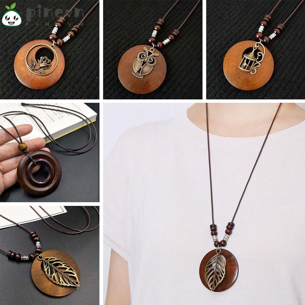 PINEVN Vòng cổ Da Phong Cách Cổ Điển Hợp Thời Trang Cho Nữ