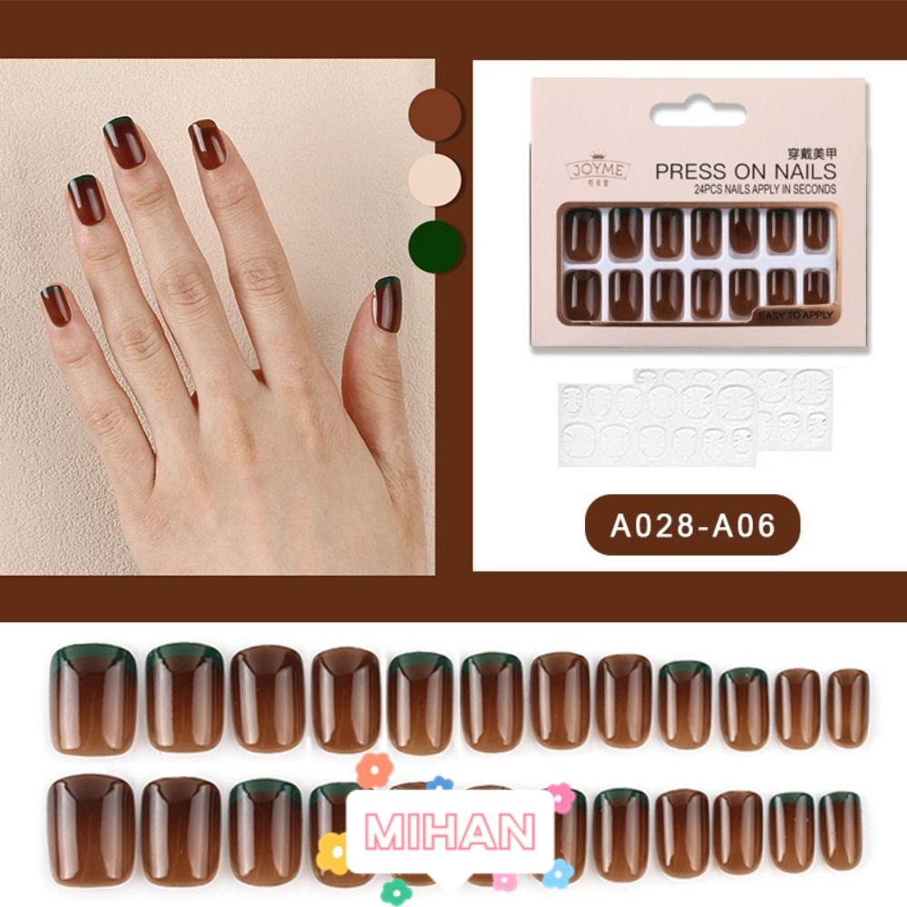 MIHAN1 Set 24 Móng Tay Giả Có Thể Tháo Rời MIHAN1