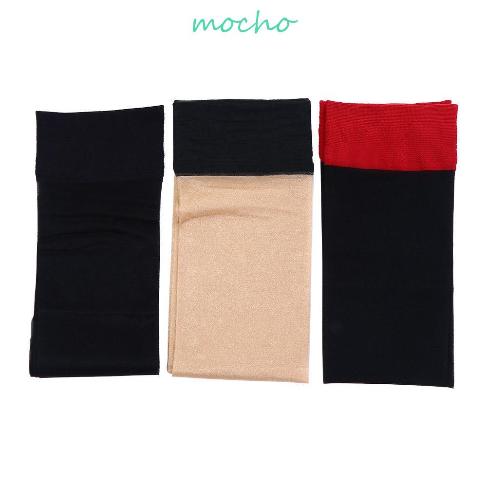 MOCHO Vớ Lụa Đen Dài Qua Gối Thoáng Khí Họa Tiết Kẻ Sọc Phong Cách Harajuku Đường Phố Hàn Quốc Gợi Cảm