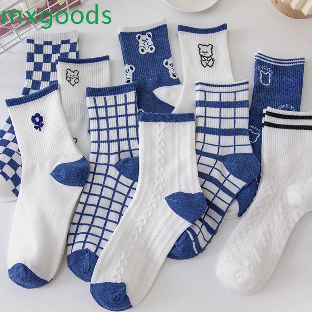 MXGOODS Vớ Nữ In Hình Gấu Dễ Thương Phong Cách Harajuku Thời Trang Thu Đông