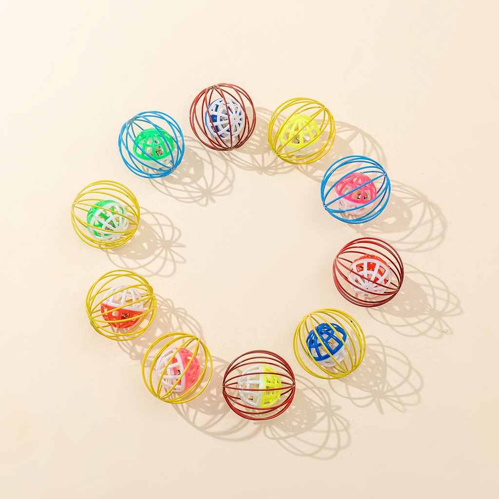 Đồ Chơi Xếp Hình Lồng Tự Động Giảm Căng Thẳng Có Chuông Cho Thú Cưng