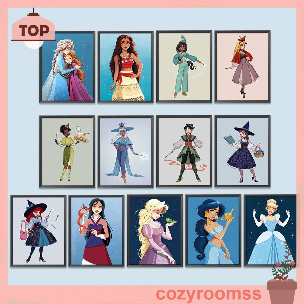 Tranh Đính Đá Kim Cương Toàn Bộ 5D DIY Hình Vẽ Công Chúa