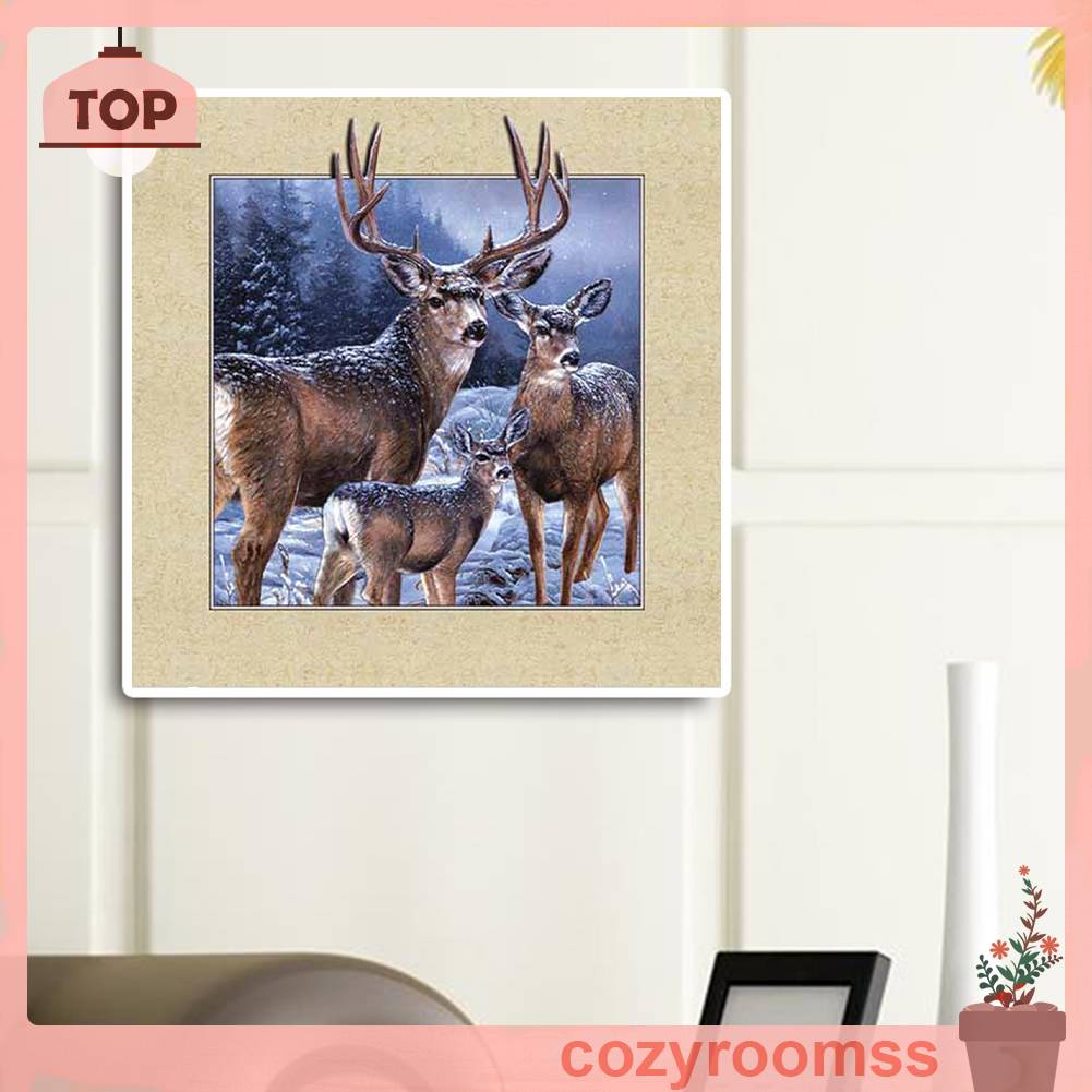 Tranh Đính Đá Kim Cương Toàn Bộ 5D DIY Hình Vẽ Hươu