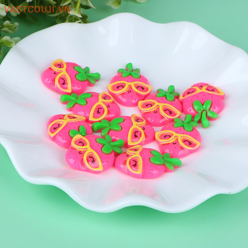 Bộ 10 Mô Hình Trái Cây Mini Bằng Nhựa Dùng Trang Trí Sổ Tay DIY